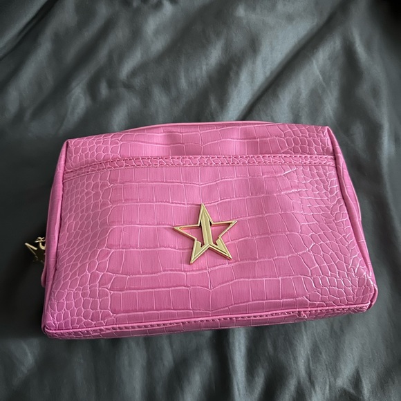 Jeffree Star Handbags - Jeffree Star Pink Croc Cosmetic Bag